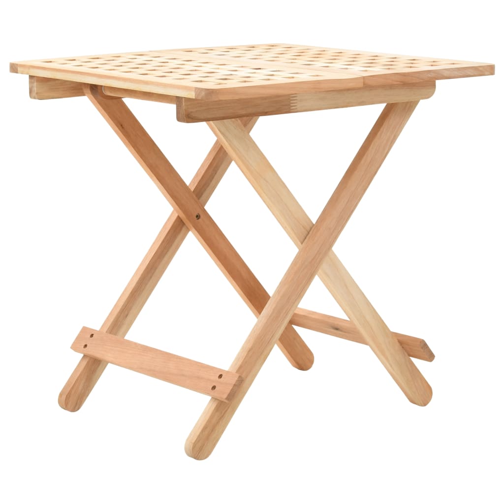 Side Table Brown Solid walnut wood Compact Collapsible