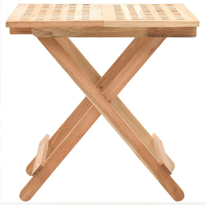 Side Table Brown Solid walnut wood Compact Collapsible