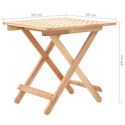 Side Table Brown Solid walnut wood Compact Collapsible