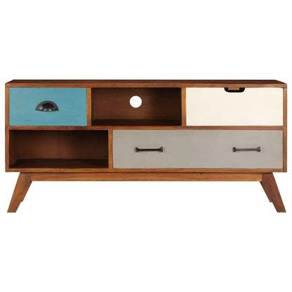 TV Cabinet Dark Honey Solid Acacia Wood Medium TV Cabinet