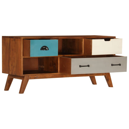 TV Cabinet Dark Honey Solid Acacia Wood Medium TV Cabinet