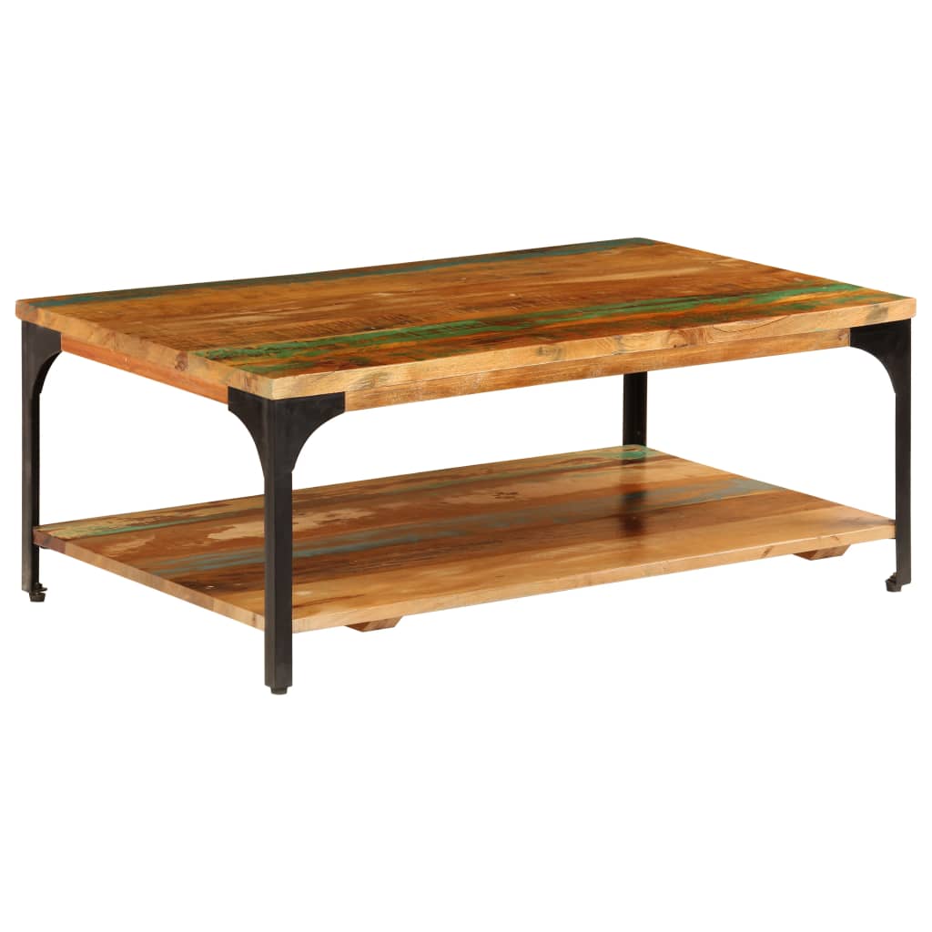 Coffee Table Multicolour Solid reclaimed wood and powder-coated steel
