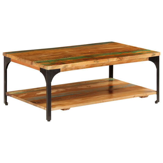 Coffee Table Multicolour Solid reclaimed wood and powder-coated steel