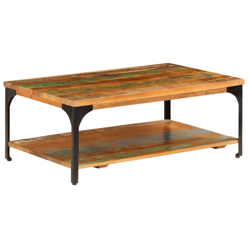 Coffee Table Multicolour Solid reclaimed wood and powder-coated steel