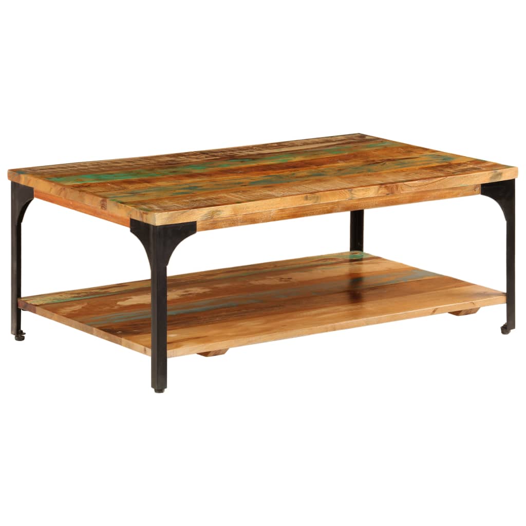Coffee Table Multicolour Solid reclaimed wood and powder-coated steel