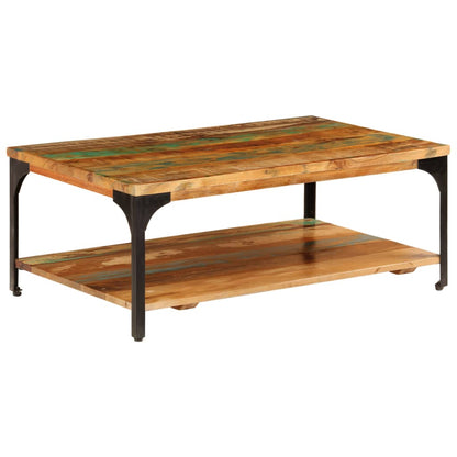 Coffee Table Multicolour Solid reclaimed wood and powder-coated steel