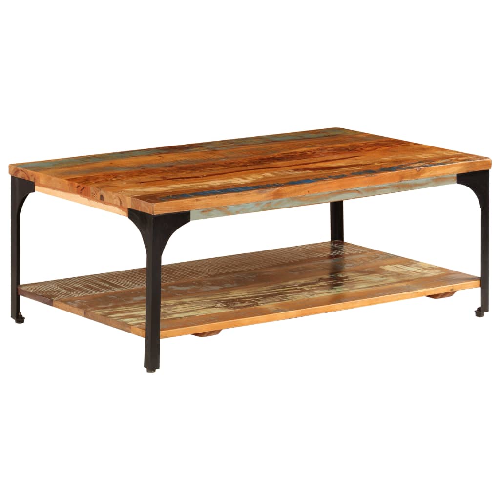 Coffee Table Multicolour Solid reclaimed wood and powder-coated steel