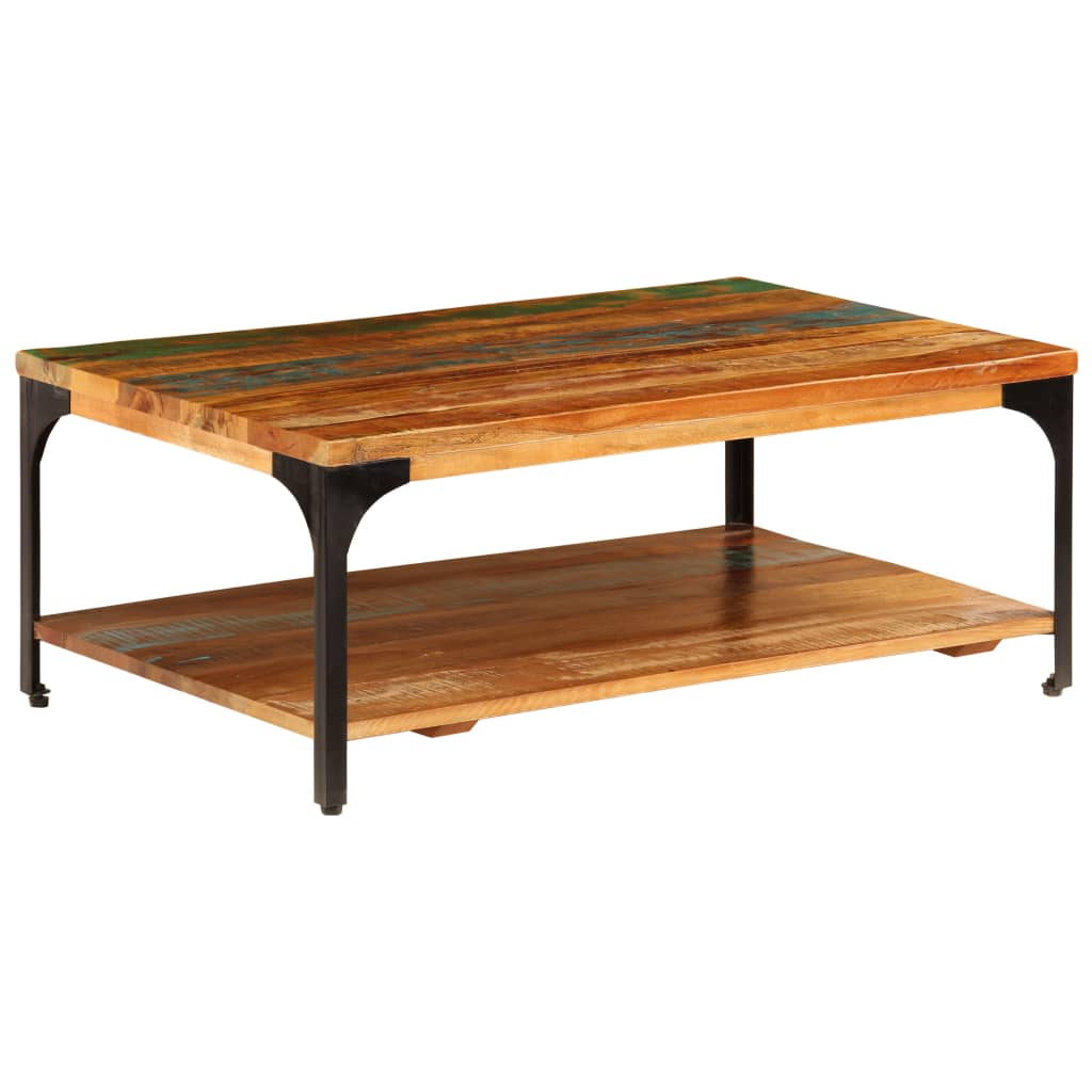 Coffee Table Multicolour Solid reclaimed wood and powder-coated steel