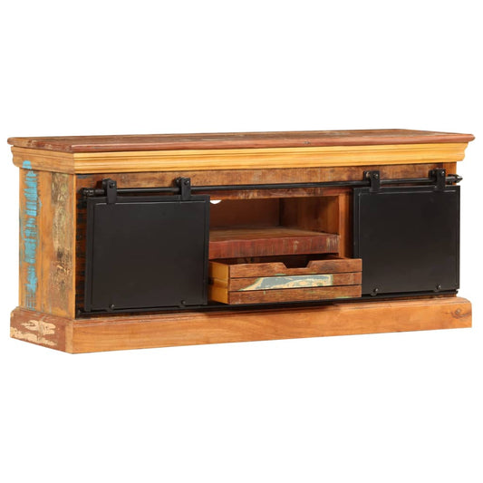 TV Stand Varies Reclaimed Wood, Metal 43.3 x 11.8 x 17.7 in