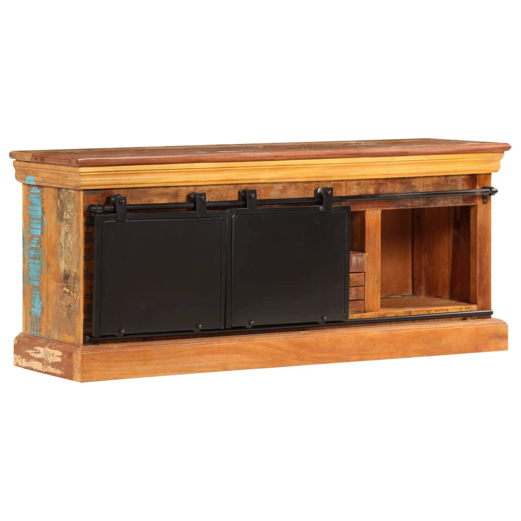 TV Stand Varies Reclaimed Wood, Metal 43.3 x 11.8 x 17.7 in