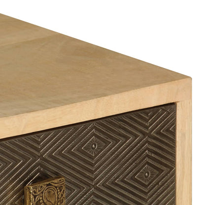 TV Stand Multicolor Solid Mango Wood, Steel