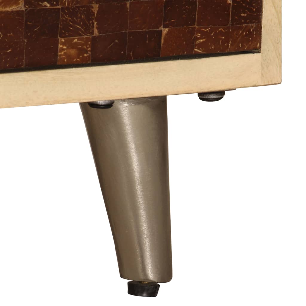 TV Stand Multicolor Solid Mango Wood, Steel