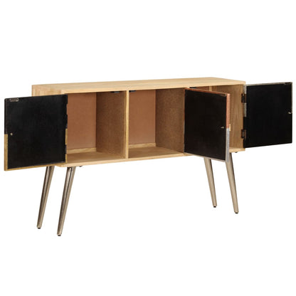 Sideboard Naturally stained wood with multicolored patterns