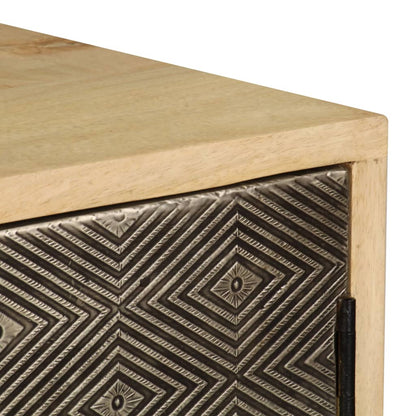 Sideboard Naturally stained wood with multicolored patterns