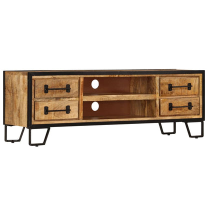 TV Cabinet Multicolor Solid mango wood and steel 47.2 in long