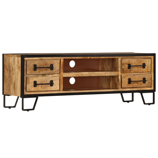 TV Cabinet Multicolor Solid mango wood and steel 47.2 in long