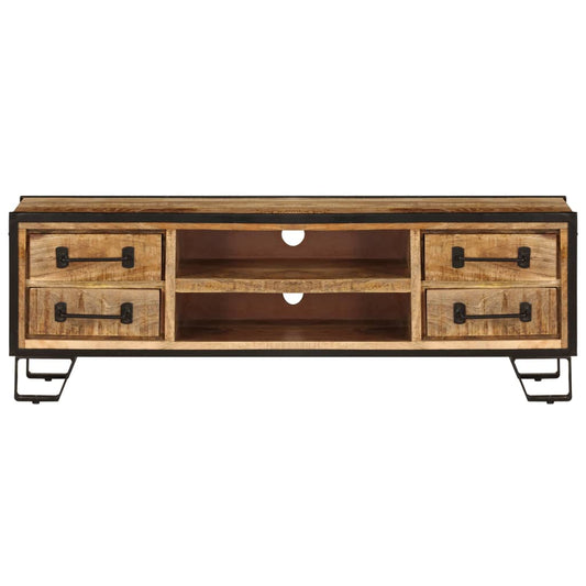 TV Cabinet Multicolor Solid mango wood and steel 47.2 in long