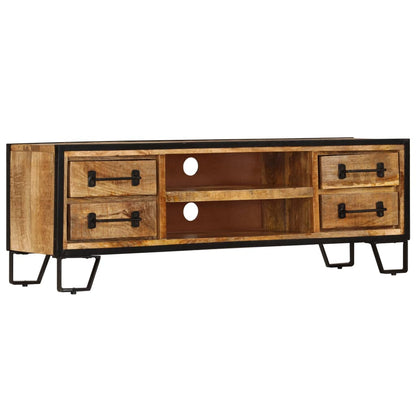 TV Cabinet Multicolor Solid mango wood and steel 47.2 in long