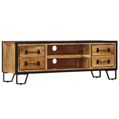 TV Cabinet Multicolor Solid mango wood and steel 47.2 in long
