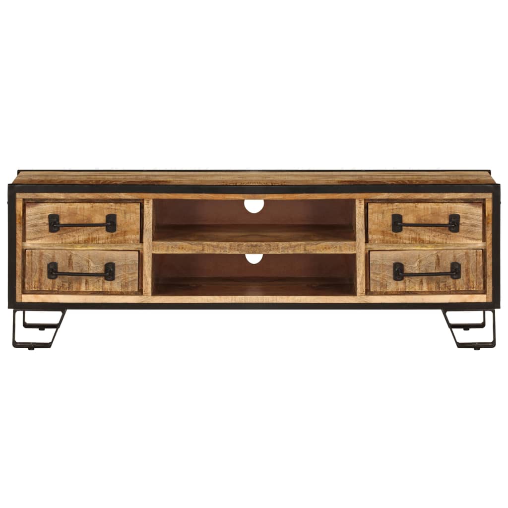 TV Cabinet Multicolor Solid mango wood and steel 47.2 in long