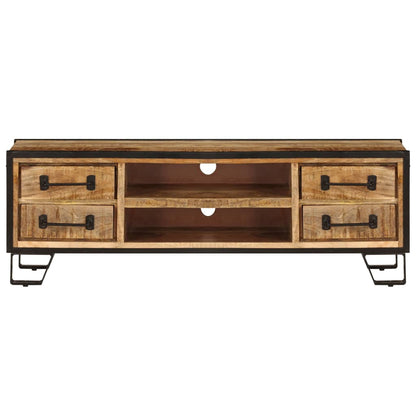 TV Cabinet Multicolor Solid mango wood and steel 47.2 in long
