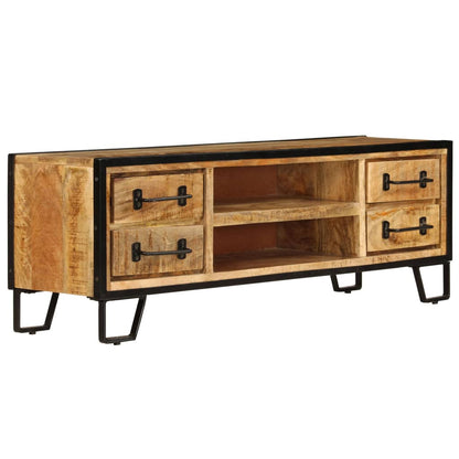 TV Cabinet Multicolor Solid mango wood and steel 47.2 in long