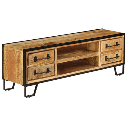 TV Cabinet Multicolor Solid mango wood and steel 47.2 in long