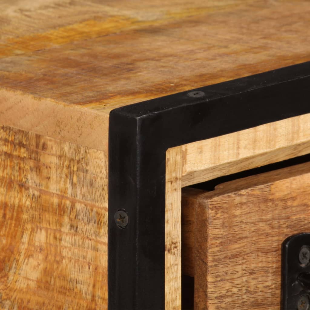 TV Cabinet Multicolor Solid mango wood and steel 47.2 in long