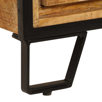 TV Cabinet Multicolor Solid mango wood and steel 47.2 in long