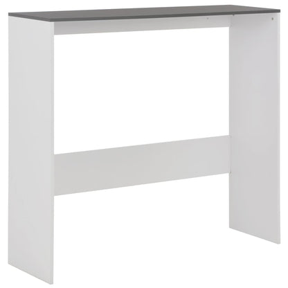 Bar Table White with Grey Tabletop Engineered wood Bar Height