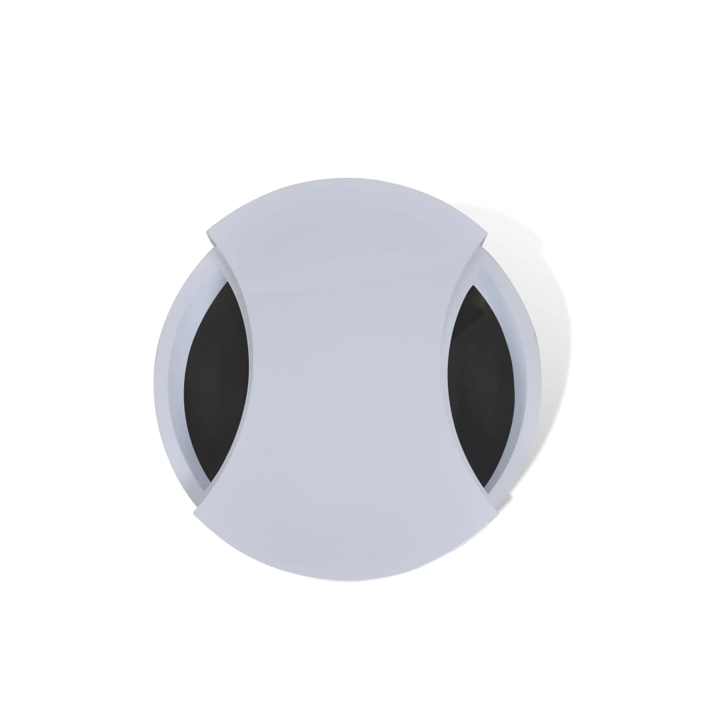 Coffee Table High gloss white MDF, Stainless Steel Compact