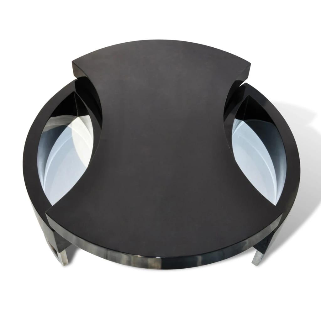 Coffee Table High gloss black MDF and Stainless Steel
