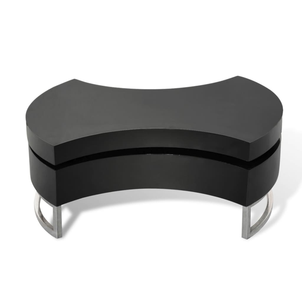 Coffee Table High gloss black MDF and Stainless Steel