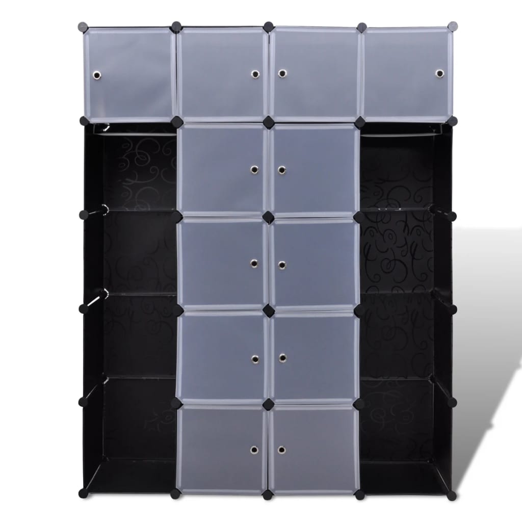 Modular Storage Black and White Plastic Large Modular