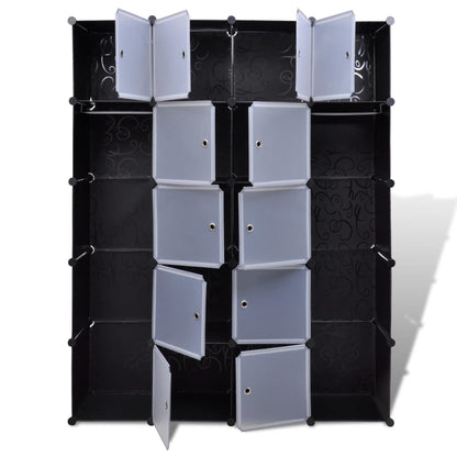 Modular Storage Black and White Plastic Large Modular
