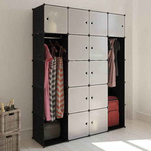 Modular Storage Black and White Plastic Large Modular
