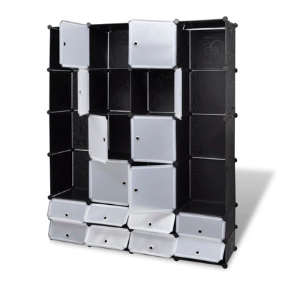 Modular Storage Black and White Plastic and steel wire