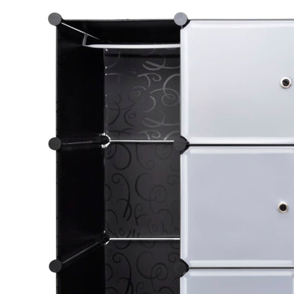 Modular Storage Black and White Plastic and steel wire