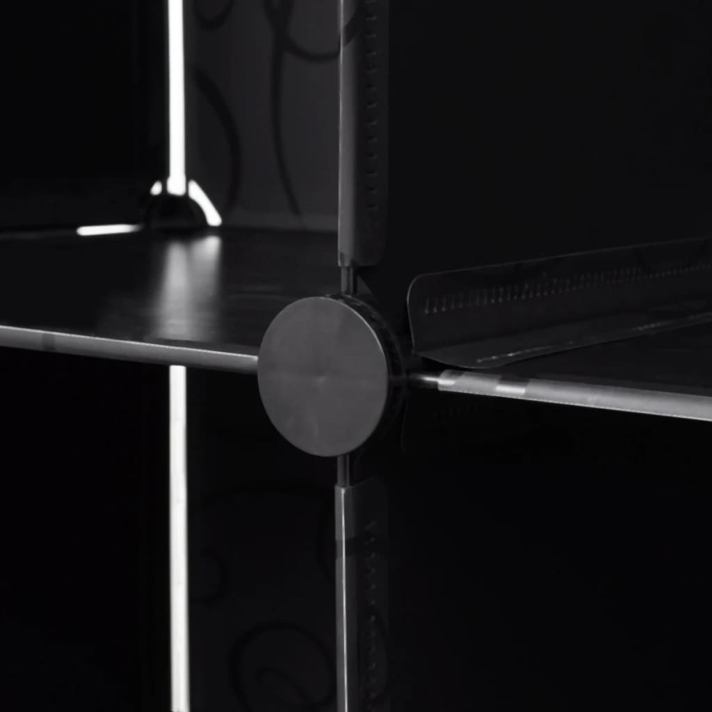 Modular Storage Black and White Plastic and steel wire