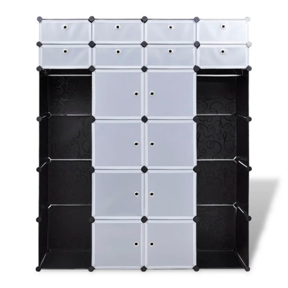 Modular Storage Black and White Plastic and steel wire