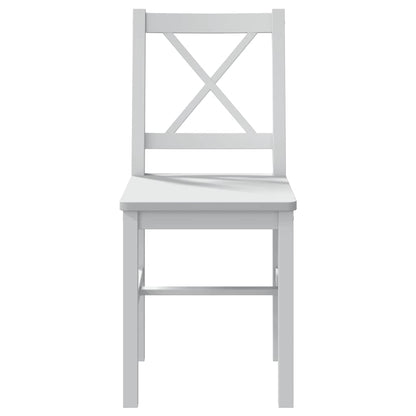 Dining Set White Pine wood 5 Piece Durable Dining Table