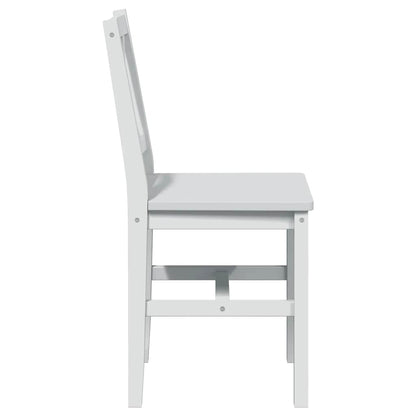 Dining Set White Pine wood 5 Piece Durable Dining Table