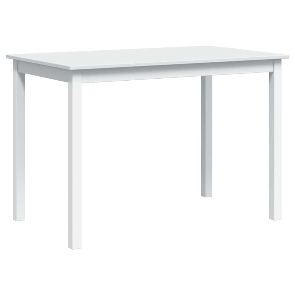 Dining Set White Pine wood 5 Piece Durable Dining Table