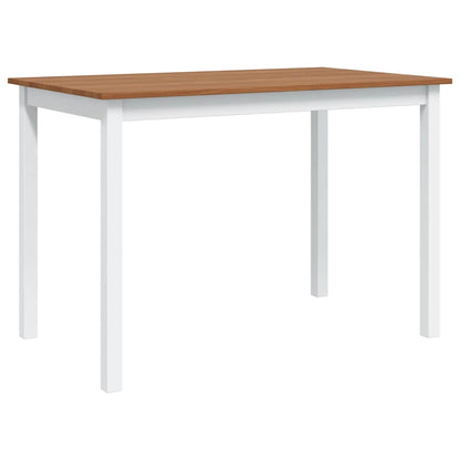 Dining Set Brown and White Pine wood Large Durable Dining Set