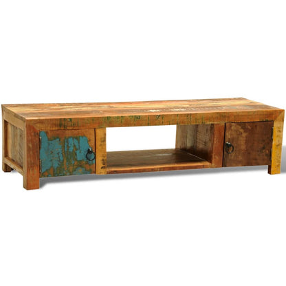 TV Stand Multicolor Reclaimed solid wood Medium TV Stand