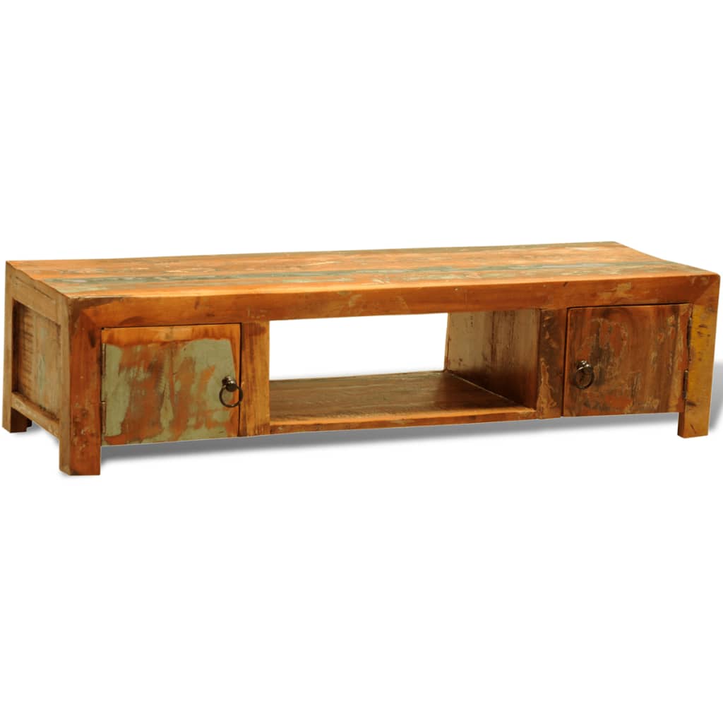 TV Stand Multicolor Reclaimed solid wood Medium TV Stand