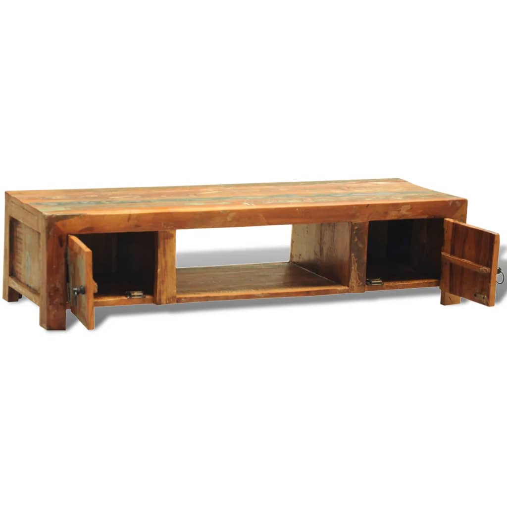 TV Stand Multicolor Reclaimed solid wood Medium TV Stand