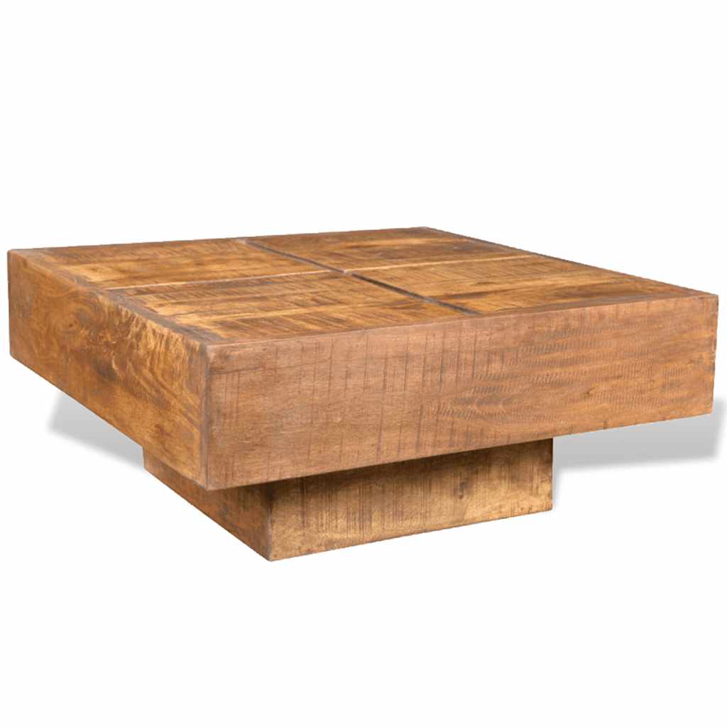 Coffee Table Brown Solid mango wood Small Durable Coffee Table