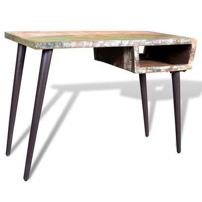 Desk Multi-color Reclaimed wood, Painted iron 43.3 x 19.7 x 31.5 in