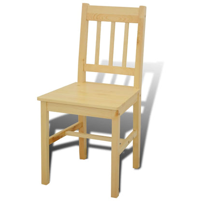 Dining Table and Chairs Natural Pine wood 5 Pieces Durable